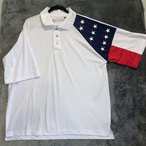 Rock Point Freedom Polo Shirt Men's XL Red/White/Blue Stars Patriotic